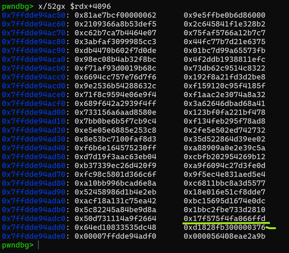 Canary overwritten